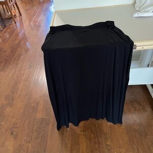 Black Rayon long skirt